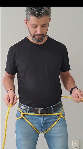 How To Make Your Own Climbing Harness With Rope #harness #rope #climbing #safetyfirst #shorts