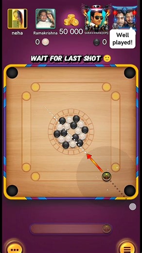 LAST Shot✨#carrompool #carrompoolsticker #2v2#youtubeshorts #gameplay