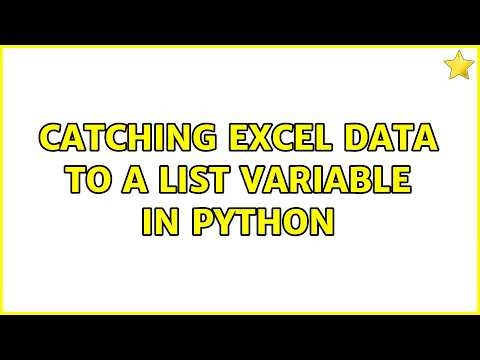 Catching excel data to a list variable in python