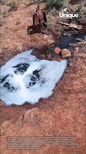 Water fire: people setting fire to something in the water