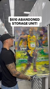 Could this artwork make my money back? - - - - - #abandonedstorageunit #storageunit ##storagewars #thriftfinds #prietohunters #storagehunters #explore #treasure #treasurehunting #reseller #entrepreneur #viral #sidehustle #storageauction #abandoned #sneakerhead #rossfinds #metaldetecting #bestsidehustles | Prieto Hunter