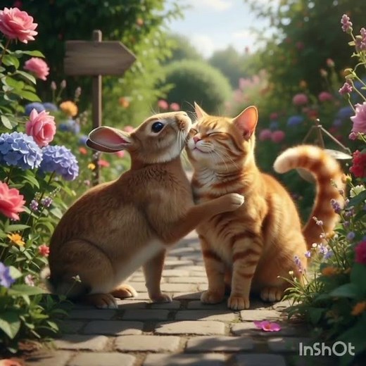 Rabbit and Cat - Friendship