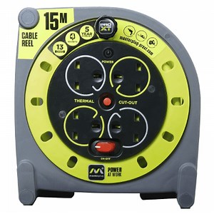 MasterPlug PRO-XT 13A 4位 15米拖轆 黃灰色 HMU15134SL 香港行貨 | 友和 YOHO