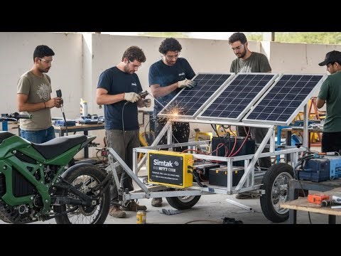 Unbelievable! Pakistani Mechanics Build a Heavy-Duty Motorcycle Solar Trolley System in Workshop