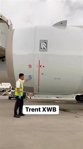 Akinola | Aviator✈️🇳🇬 on Instagram: "That worker is about to wash a Rolls-Royce Trent XWB jet engine and it’s more important than it looks! ✈️ Jet engine washing removes dust, salt, smoke and sand that stick to the compressor blades. These tiny particles reduce airflow and make the engine burn more fuel and run hotter. A clean engine means: • Better fuel efficiency • Lower exhaust temperature • More thrust • Longer engine life They use demineralized water sprayed inside the engine while it slo
