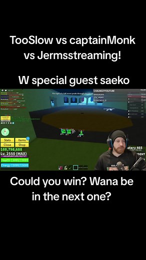 TooSlow vs CaptainMonk vs Jermsstreaming! PvP Battle in Roblox
