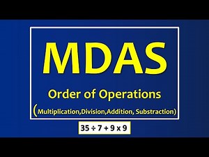 MDAS/ Order of Operations/ Examples/ ITutorAnj