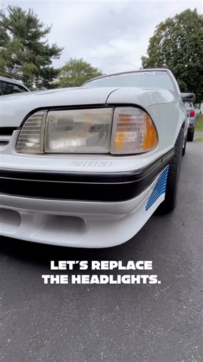 Customer submission from Jim: “Got the new 5.0Resto OEM style headlight kit from Late Model Resto installed on my Saleen. The original lights didn’t look bad until I saw them next to the new ones. Pretty easy install and cleans the front end up nicely.” #latemodelresto #reels | Late Model Restoration
