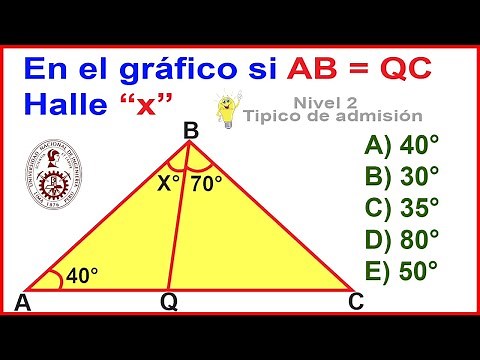 CONGRUENCIA DE TRIANGULOS NIVEL INTERMEDIO ADMISION UNI GEOMETRIA