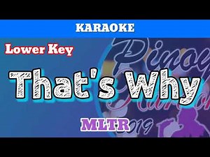 That's Why by MLTR (Karaoke : Lower Key)