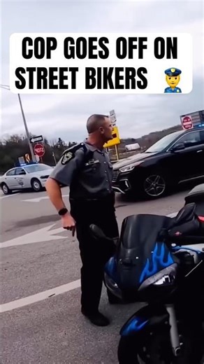COP GOES OFF ON STREET BIKERS 👮‍♂️🏍️