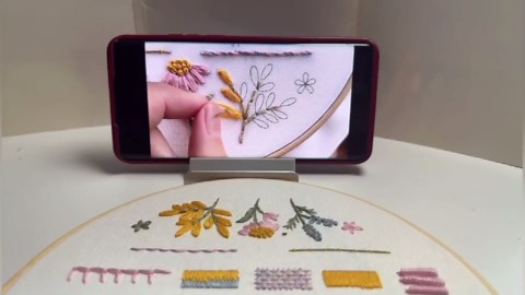 Embroidery Kit,3 Pack Embroidery Kit for Beginners With Step by Step Learn 22 Different Stitches from Instruction & Video,Stamped Embroidery Patterns,Hand Embroidery Kit for Adult, Stitches Kit