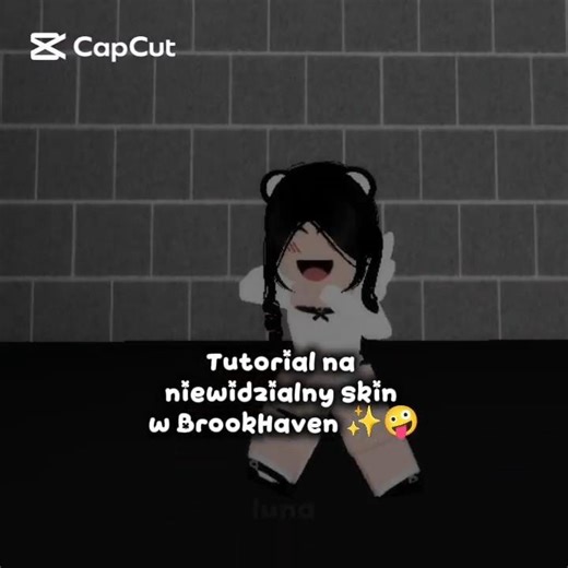 Tutorial na niewidzialny skin w BrookHaven 🫶🏻💕 xD // ‪@charluna_‬ (Pomysł na odcinek) #shorts