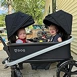 BOB Gear Renegade Canopy Stroller Wagon with 3 Seats, 5-Point Harness System, All-Terrain Tires, and Push and Pull Handle, Nightfall