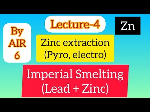 Zinc extraction and Imperial Smelting | Lecture 4 | Non ferrous extractive Metallurgy | By AIR 6