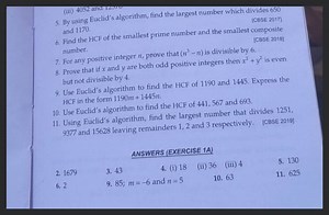By using Euclid's algorithm, find the largest number which divi... | Filo