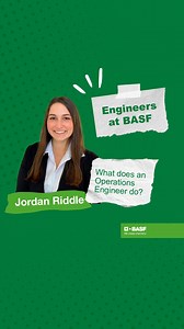 What does an Operations Engineer do at BASF?🤔 During National Engineering Week, we spoke with Jordan, who shared insights about her role. Watch and learn more here ✨ #engineer #Engineering #careeradvice #careerpath | BASF Career