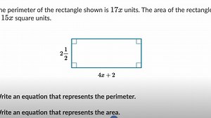 Writing equations to represent geometric problems