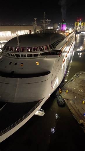 Seeing Ambience leave dry dock after more than three weeks of work really brings home the level of planning, skill and coordination involved. From inspections and maintenance to sea trials and final checks, this is the moment it all comes together as she heads back to service. Tilbury, here we come! 😊💜 #ambassadorcruiseline #cruise #cruising | Sail Away Magazine