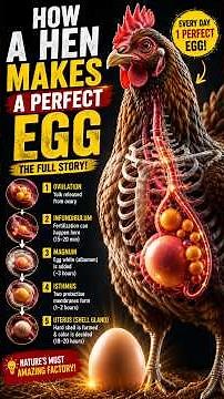 How a Hen Makes a Perfect Egg Every Day | Egg Formation Inside Chicken in 3D #BiologyFacts #anatomy