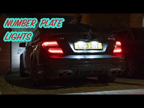 How To Change Number Plate Lights Mercedes Benz W204