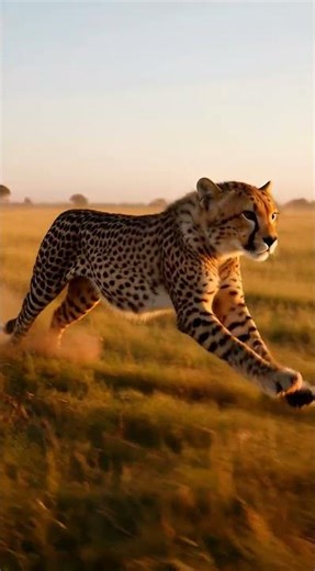 Cheetah hits TOP SPEED chasing prey