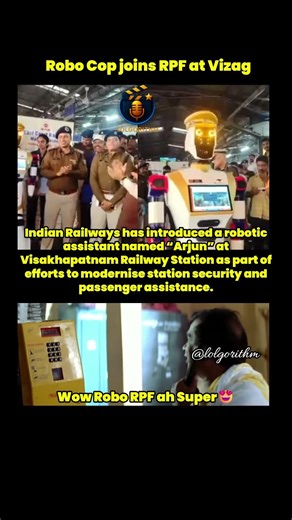 Meet ‘Arjun’: Robo RPF Cop Deployed at Vizag Railway Station #trending #vizag #robot