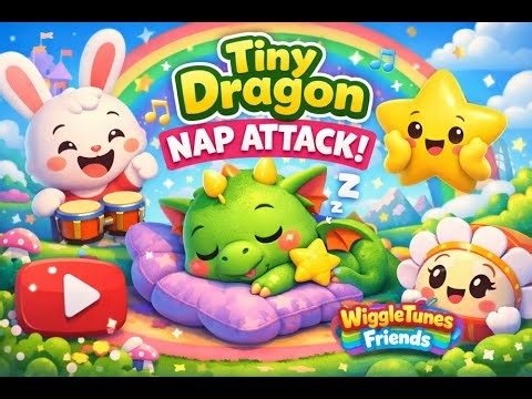 Tiny Dragon Nap Attack 🐲😴 | Fun Kids Song & Music Video | WiggleTunes Friends