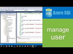 สอน Azure SQL Database: สร้าง user ให้กับ database แบบ contained database user model