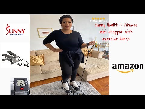 Sunny Mini Stepper with exercise bands review | compact and inexpensive