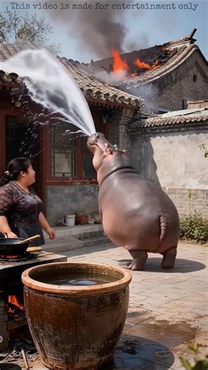 A hippopotamus put out a fire on the roof🦛🔥New Viral Gadgets,Smart Appliances,Kitchen Utensils|