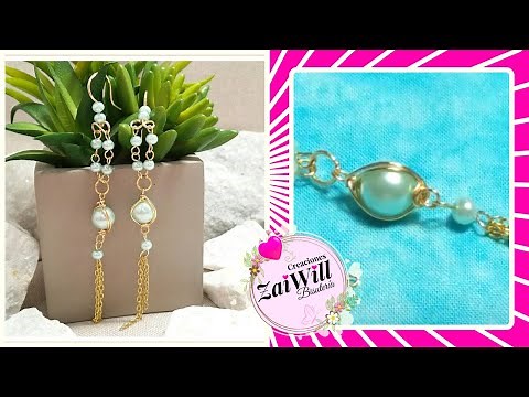 Aretes con Perlas paso a paso | Facil de Hacer ✨