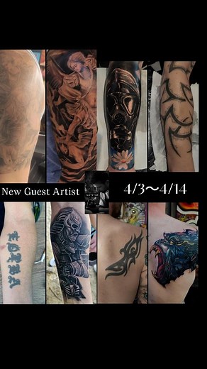 Big news, everyone!!!! A new guest artist arrived in Japan today!!! I would like to introduce our new artist😊 He is a professional artist with 11 years of experience! He speaks English, Greek and Albanian. He is good at all genres of tattoos, but he is especially good at cover-up tattoos! His work is eye-catching and captivating! They are so amazing and you will want to keep looking at them ✨✨ If you are thinking of getting a tattoo, this is your chance to get of his tattoos! You will be mesmer