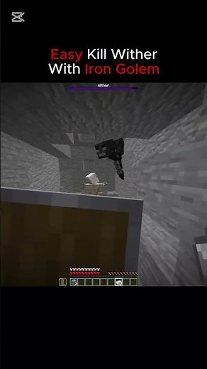 Easy Kill Wither 🤯 #minecraft #minectafwither #minecraftutorial #minecraftlifehacks