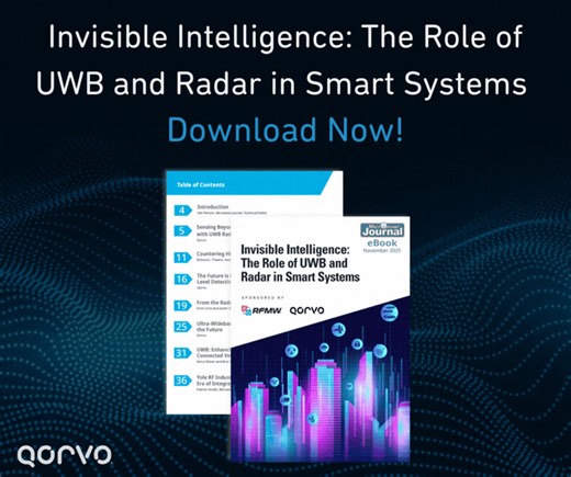 Want to learn more about UWB and radar? Our latest e-book addresses both commercial and defense applications of these technologies and explains UWB basics, military applications, radar module specifications, modern applications and market data. Get the e-Book: https://ow.ly/sYLm50XZNbj #UWBTech #RadarSystems #DefenseTech | Qorvo, Inc.