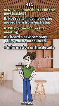 "411": What does it mean in English? [ ForB English Lesson ] #shorts
