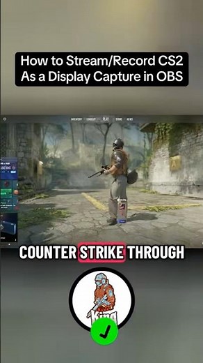 How to stream and record CS2 as a Window capture in OBS #cs2 #csgo #howto #cs2tips #cs2clips