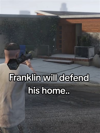 Franklin will eventually show up to defend his home😏 #gta5 #franklinclinton #rockstargames #fyp #gaming