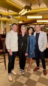 We stopped by #BobbyFlay’s new restaurant at #CaesarsPalace - and the man himself showed up to surprise us! Brasserie B is a beautiful restaurant. I recommend the chips & blue cheese dip as a starter. | Dayna Roselli