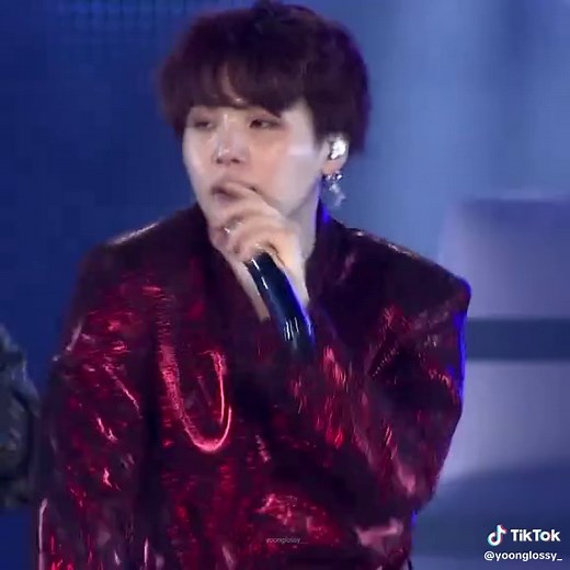 yoongi performing seesaw in his iconic red suit #suga #yoongi #agustd #bts #btsarmy #seesaw #fyp