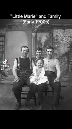 366K views · 4.4K reactions | A photo colorization and animation of “Little Marie” with her dad and possibly uncles. Taken in the early 1900s in an unknown location. What a sweetie! Watch as this charming family moment is brought to life in color and motion.#PhotoColorization #Animation #LittleMarie #Early1900s #HistoricPhotos #FamilyHistory #PhotoRestoration #TimelessMoments #SweetMemories | Memory Lane Photos | Facebook