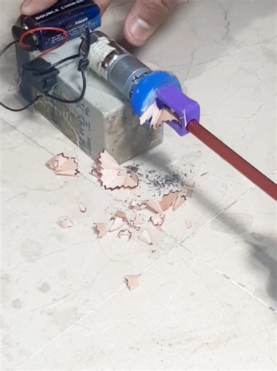 DIY Electric Pencil Sharpener Using DC Gear Motor