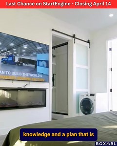 Final day to invest in BOXABL on StartEngine is April 14 Buy shares starting at $0.80 with a $1,000 minimum investment. Phase 2 will unlock BOXABL's true potential—building blocks for an entire housing ecosystem. Stack them into multi-story apartments. Connect them to form spacious homes. Configure them into custom communities. With Phase 2 prototypes built, 53 patent filings, and three facilities operational, we're not just building boxes—we're rewriting construction's future. The $1 trillion h