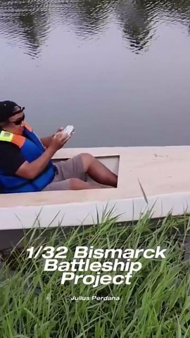 1/32 Bismarck battleship project: Pond trial performance and water testing results