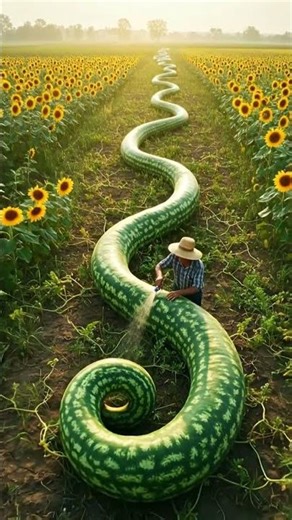 Giant Watermelons as Long as Anaconda Snakes! | Amazing Farm Harvest