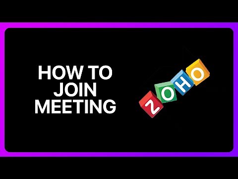 How To Join Zoho Meeting Tutorial