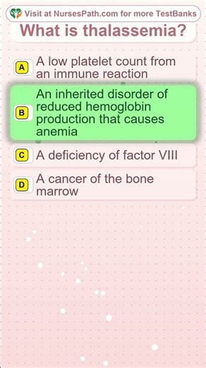 What is thalassemia#Anemia #GeneticDisorders #PediatricNursing #Hematology