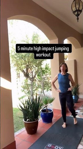 Preview of a 5 minute high impact jumping workout to increase bone density.