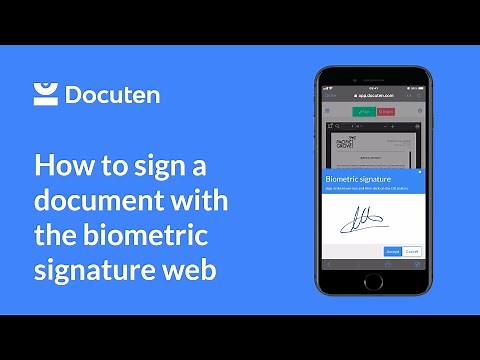 How to sign a document with the biometric signature web