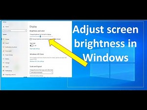 How to adjust screen brightness in Windows #windows #screen #eyes